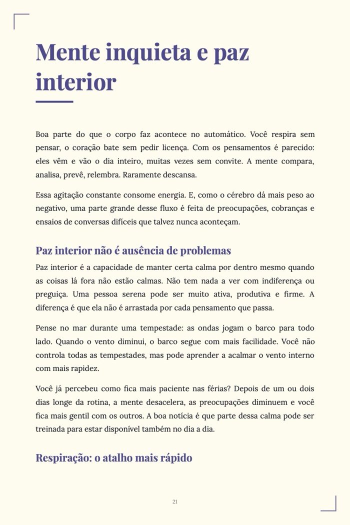 Página de exemplo 4 de Pensamento Positivo na Prática