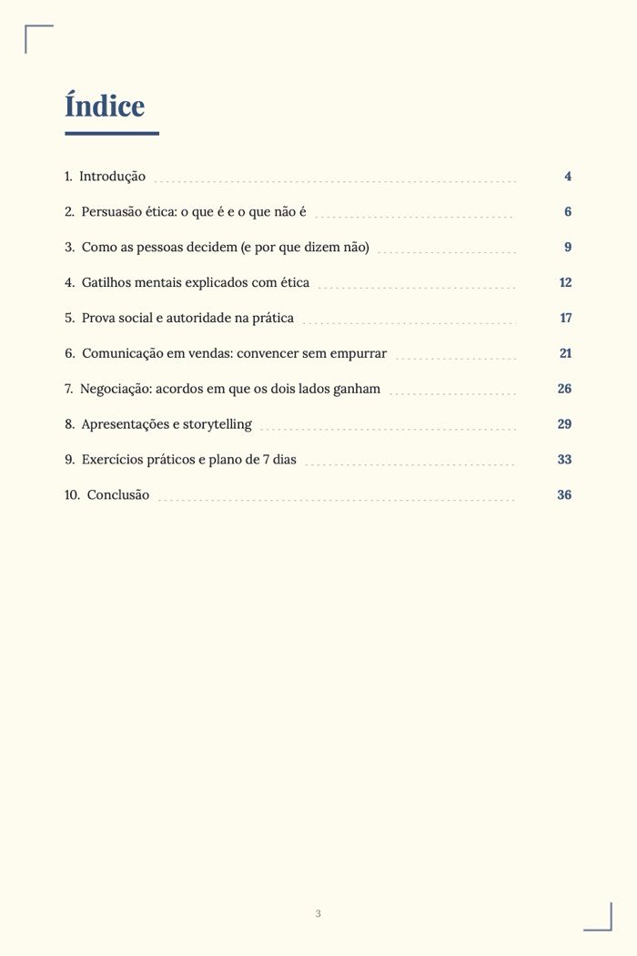 Página de exemplo 1 de Persuasão Ética