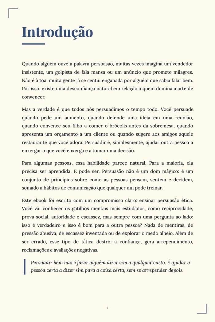 Página de exemplo 2 de Persuasão Ética