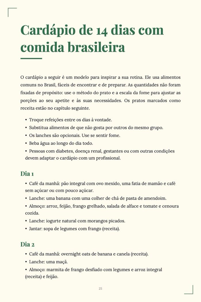 Página de exemplo 4 de Reeducação Alimentar