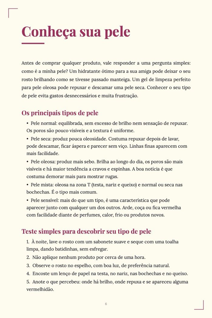 Página de exemplo 3 de Kit Beleza em Casa (3 e-books em PDF)