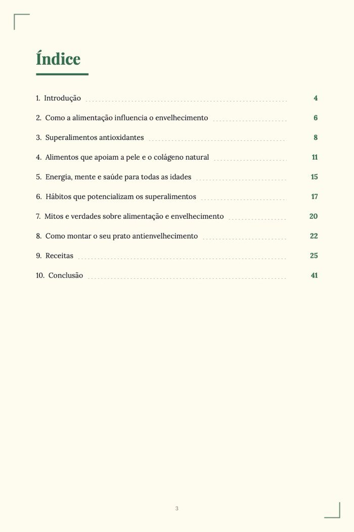 Página de exemplo 1 de Superalimentos: Pele, Energia e Saúde