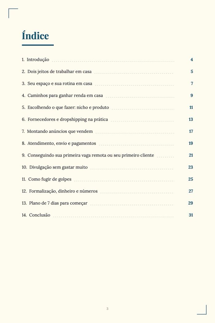 Página de exemplo 1 de Trabalho em Casa