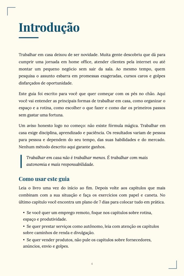 Página de exemplo 2 de Trabalho em Casa