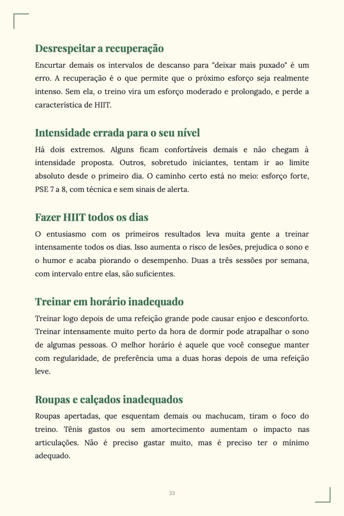 Página de exemplo 5 de Treino HIIT em Casa
