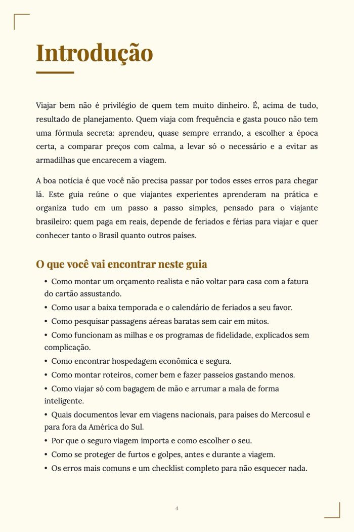 Página de exemplo 2 de Como Viajar Barato