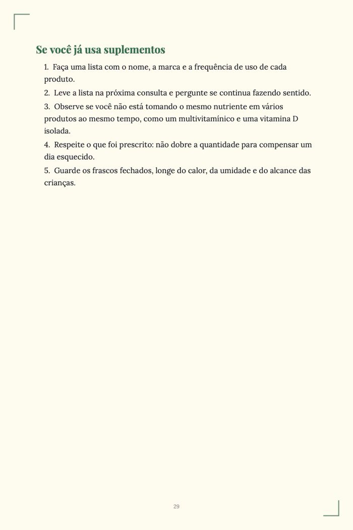 Página de exemplo 5 de Vitaminas e Minerais